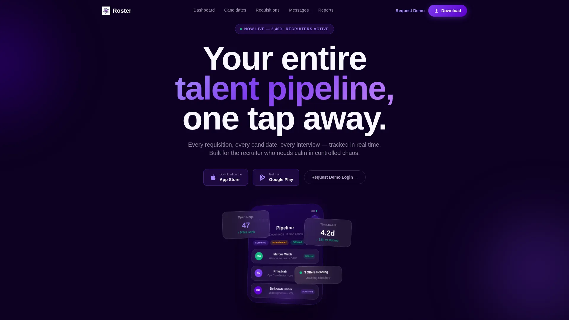 Staffing & Recruiting Portal Landing Page Template