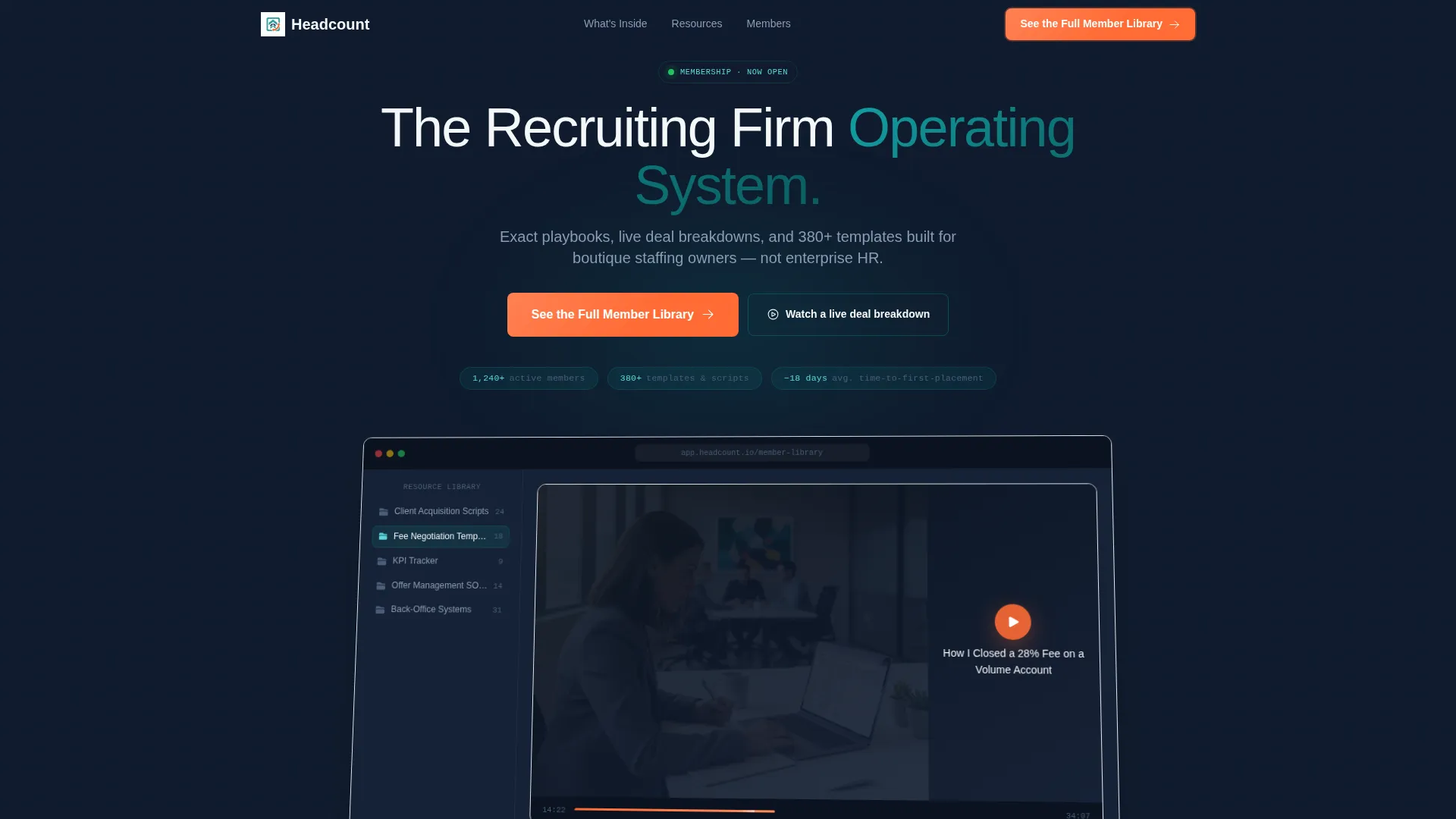 Recruiting Membership Landing Page Template