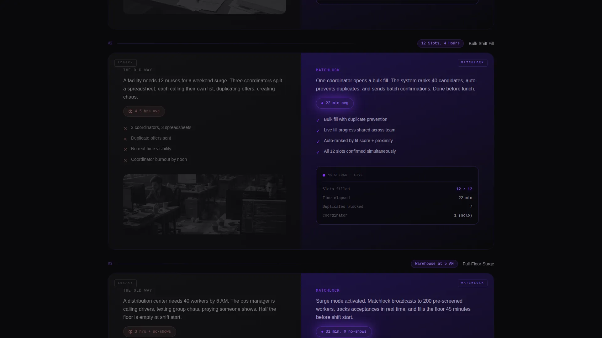 Staffing App Landing Page Template | Void & Violet