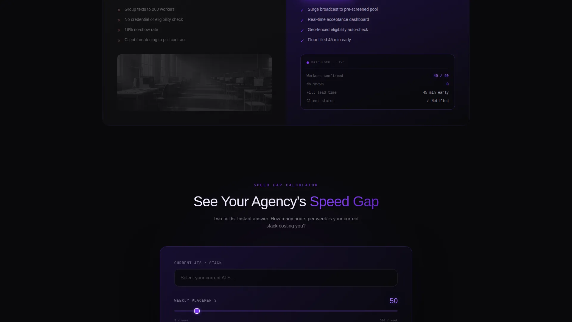 Staffing App Landing Page Template | Void & Violet