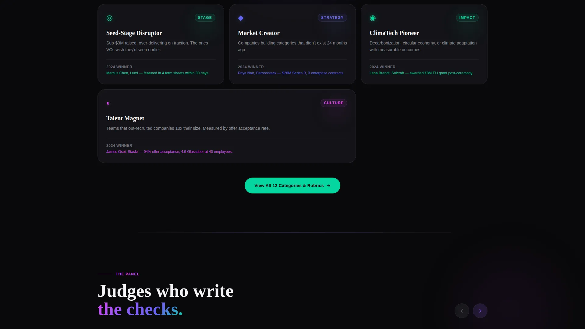 Awards Ceremony Landing Page Template