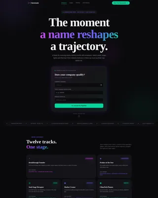 Awards Ceremony Landing Page Template