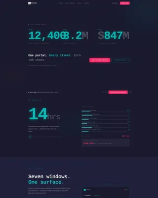 Startup Client Portal Landing Page Template