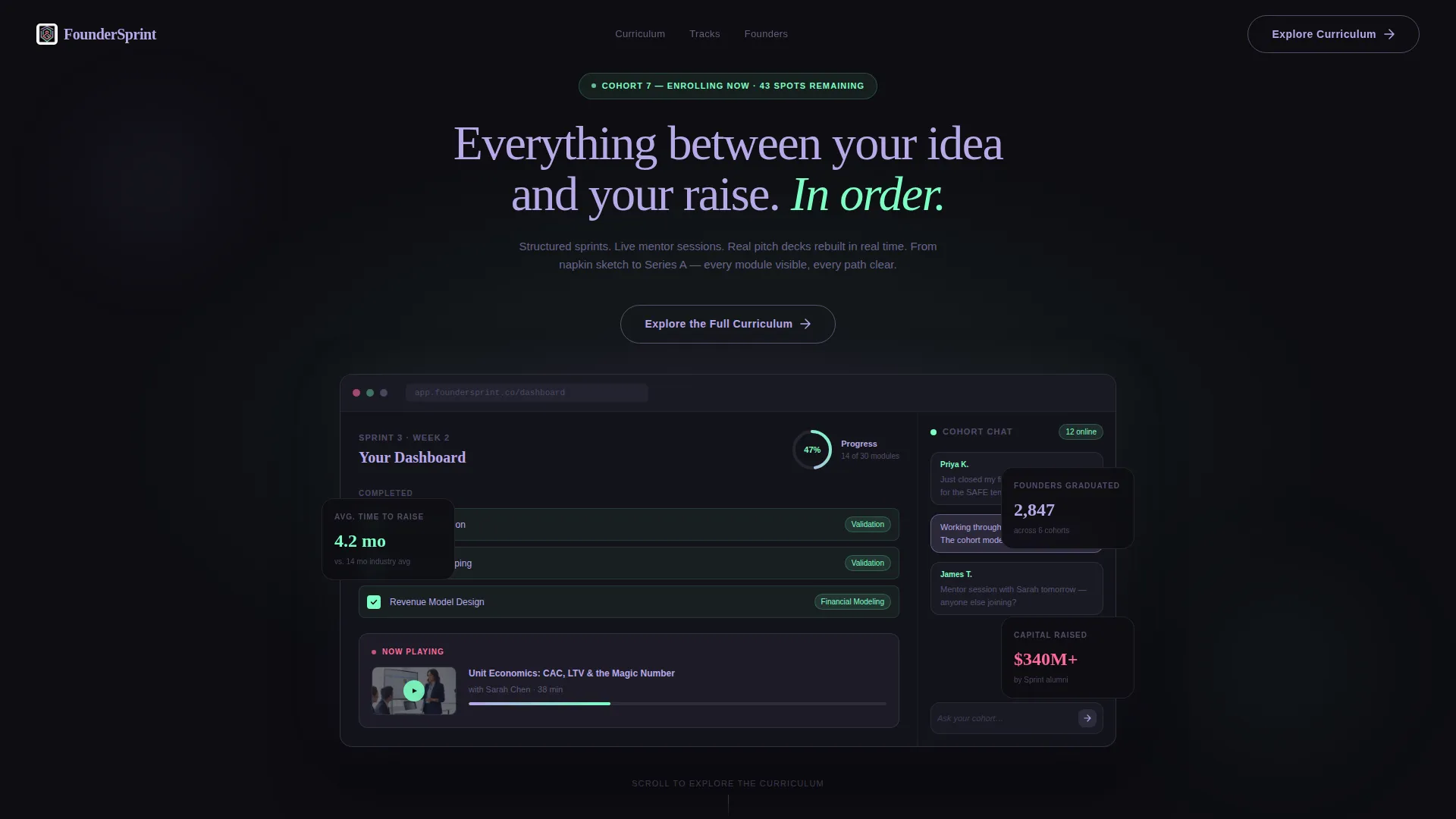 Founder Academy Landing Page Template