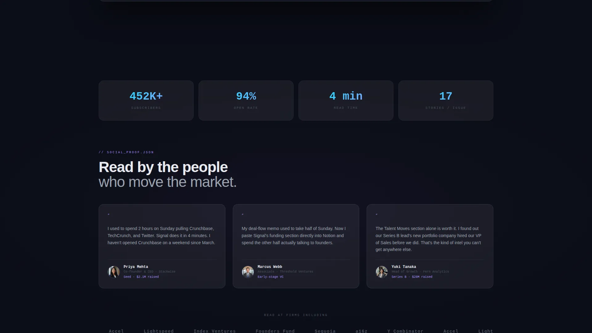 Startup Email Newsletter Landing Page Template