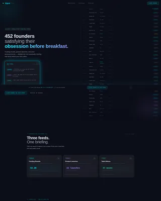 Startup Email Newsletter Landing Page Template