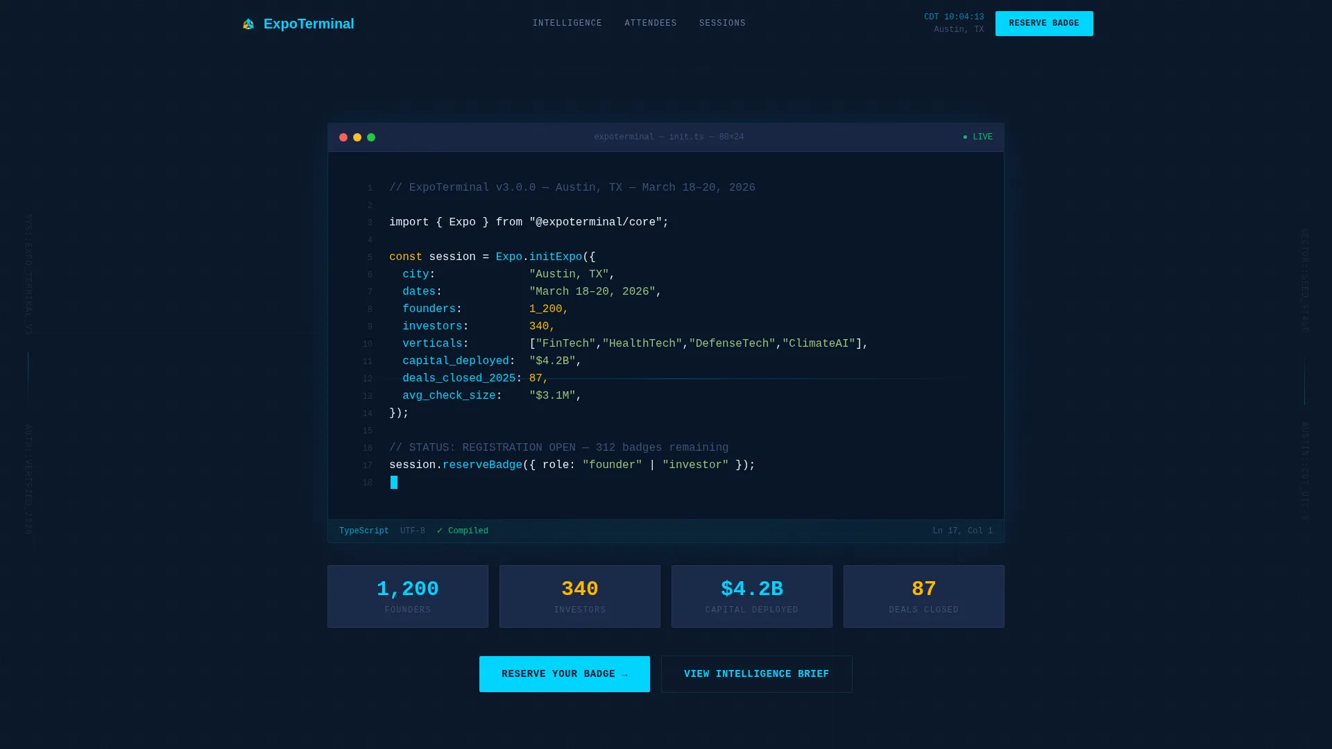 Startup Expo Landing Page Template