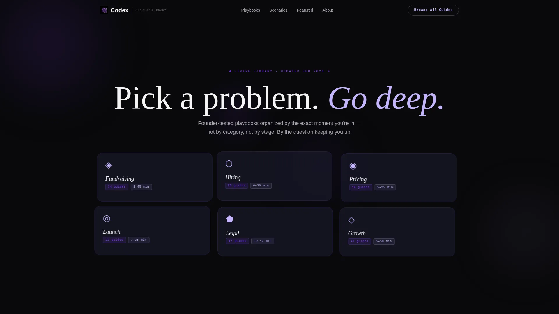 Startup Knowledge Base Landing Page Template