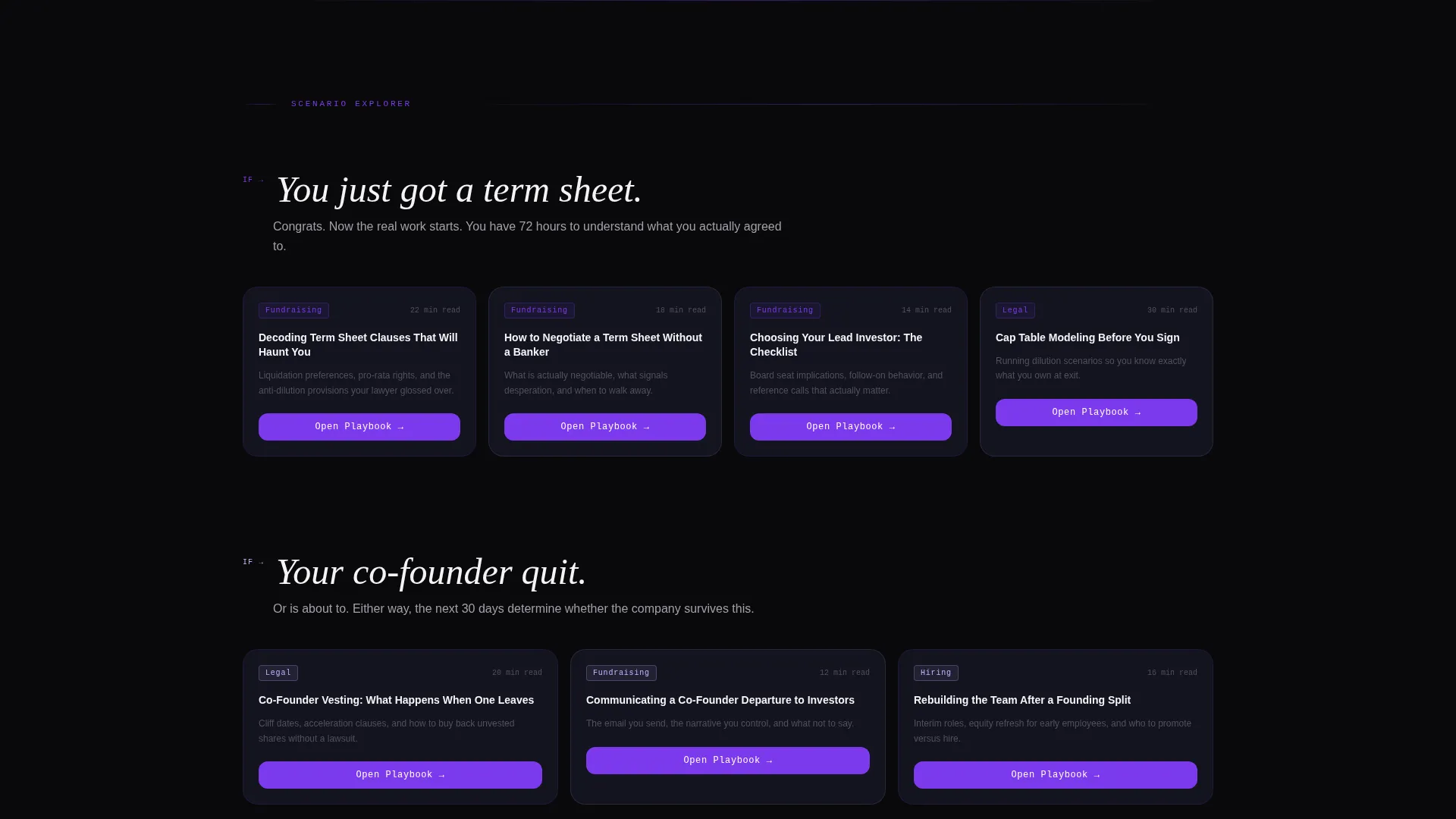 Startup Knowledge Base Landing Page Template