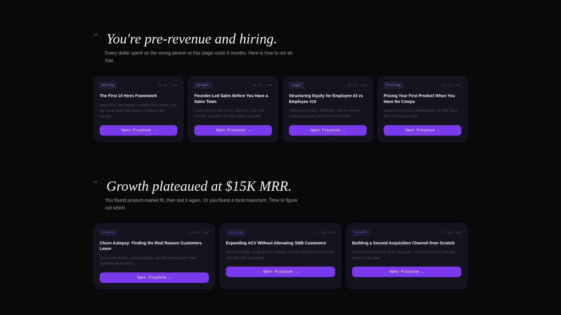 Startup Knowledge Base Landing Page Template
