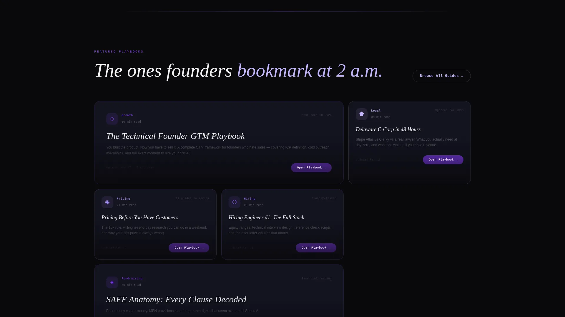 Startup Knowledge Base Landing Page Template
