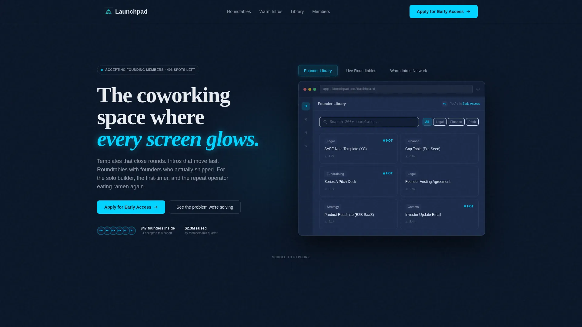 Startup Membership Landing Page Template