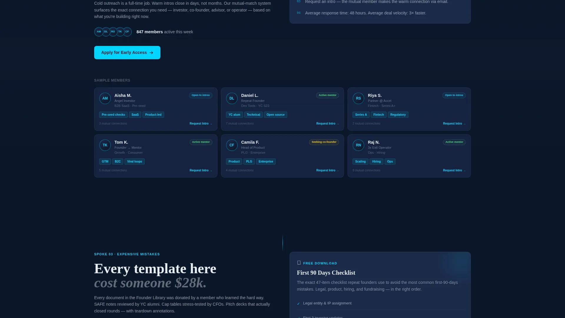 Startup Membership Landing Page Template