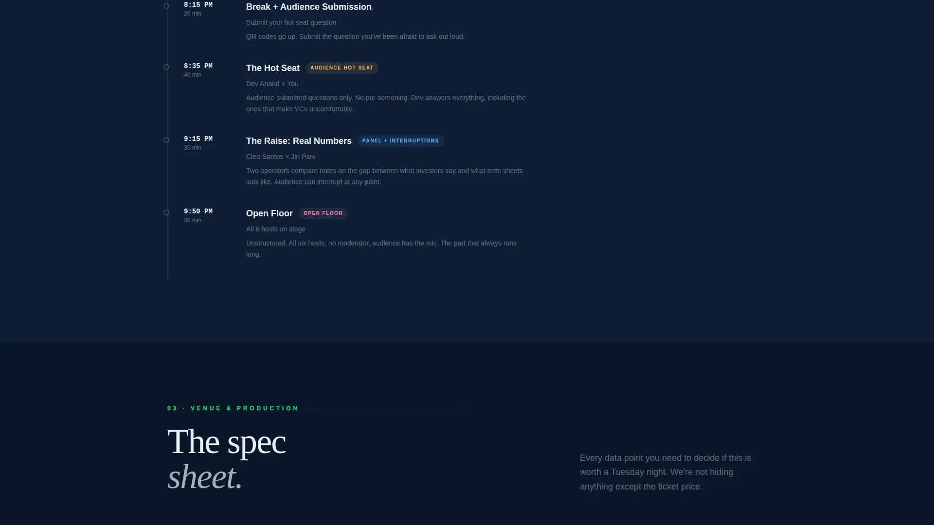 Startup Podcast Live Event Landing Page Template