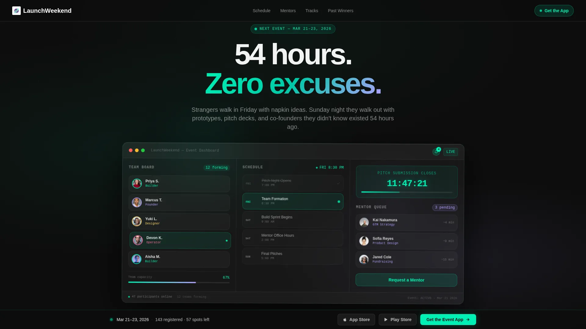 Startup Event Bento Grid Landing Page