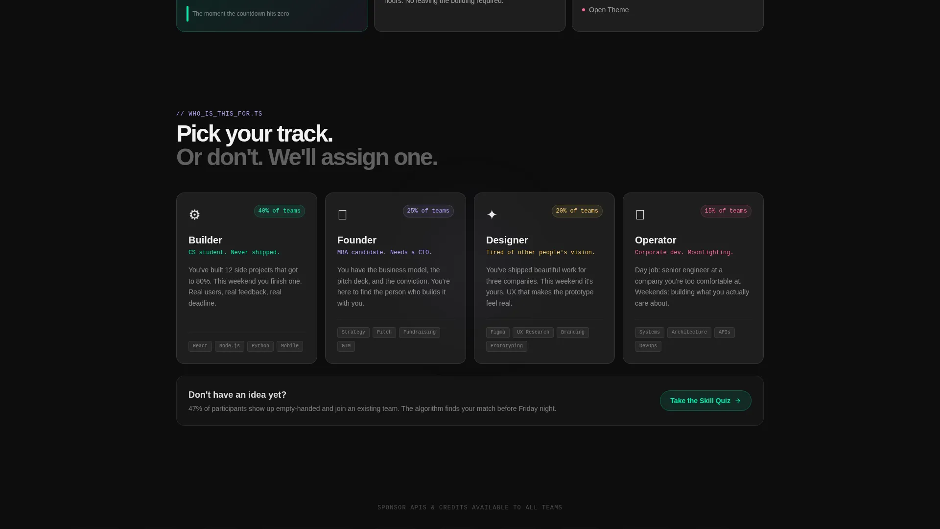 Startup Event Bento Grid Landing Page