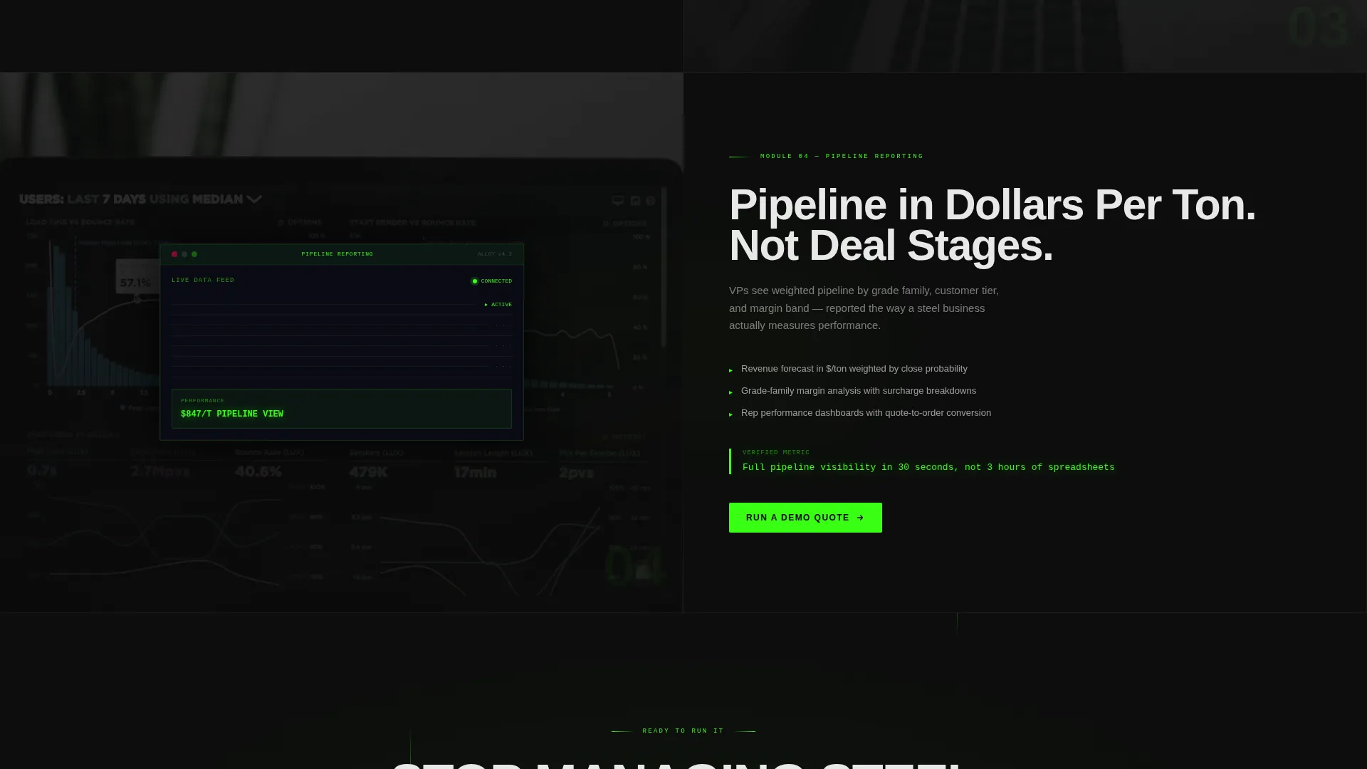 Steel Vertical SaaS Portfolio Website Template