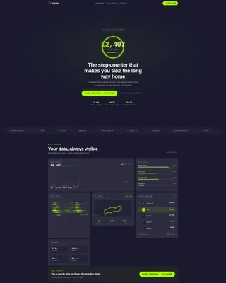 Dashboard Fitness App Landing Page Template