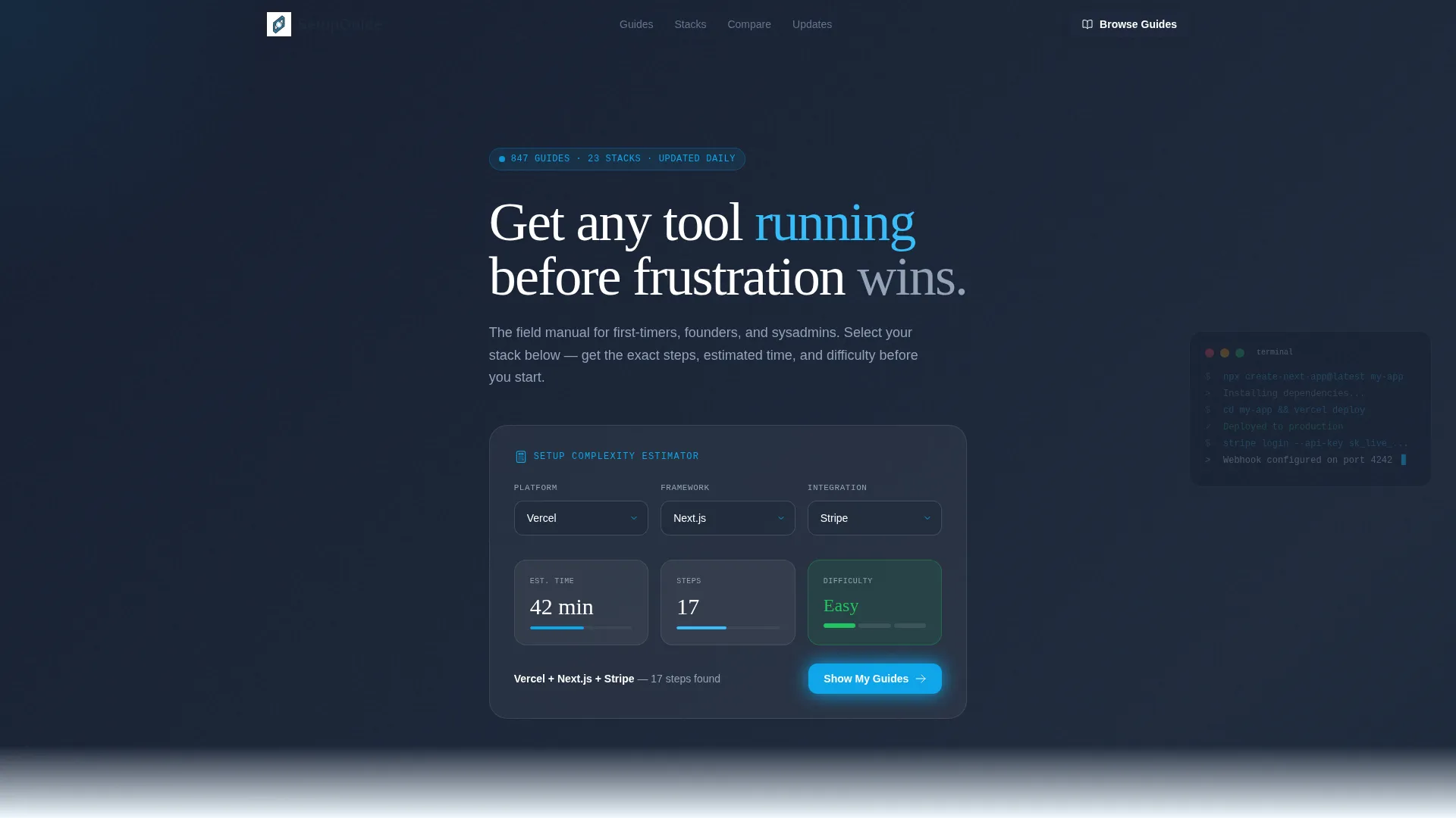 Step-by-Step Setup Guide Directory Landing Page