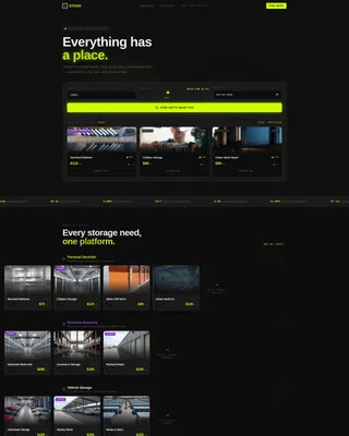 Dynamic Storage Booking Landing Page Template