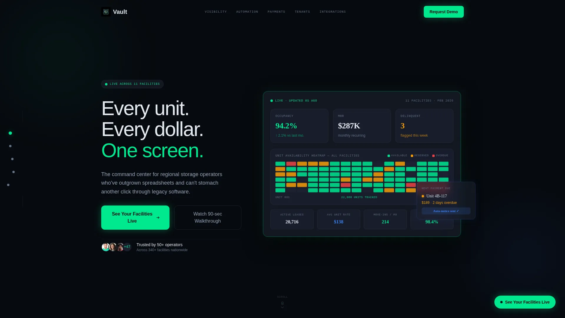 Storage Client Portal Landing Page Template