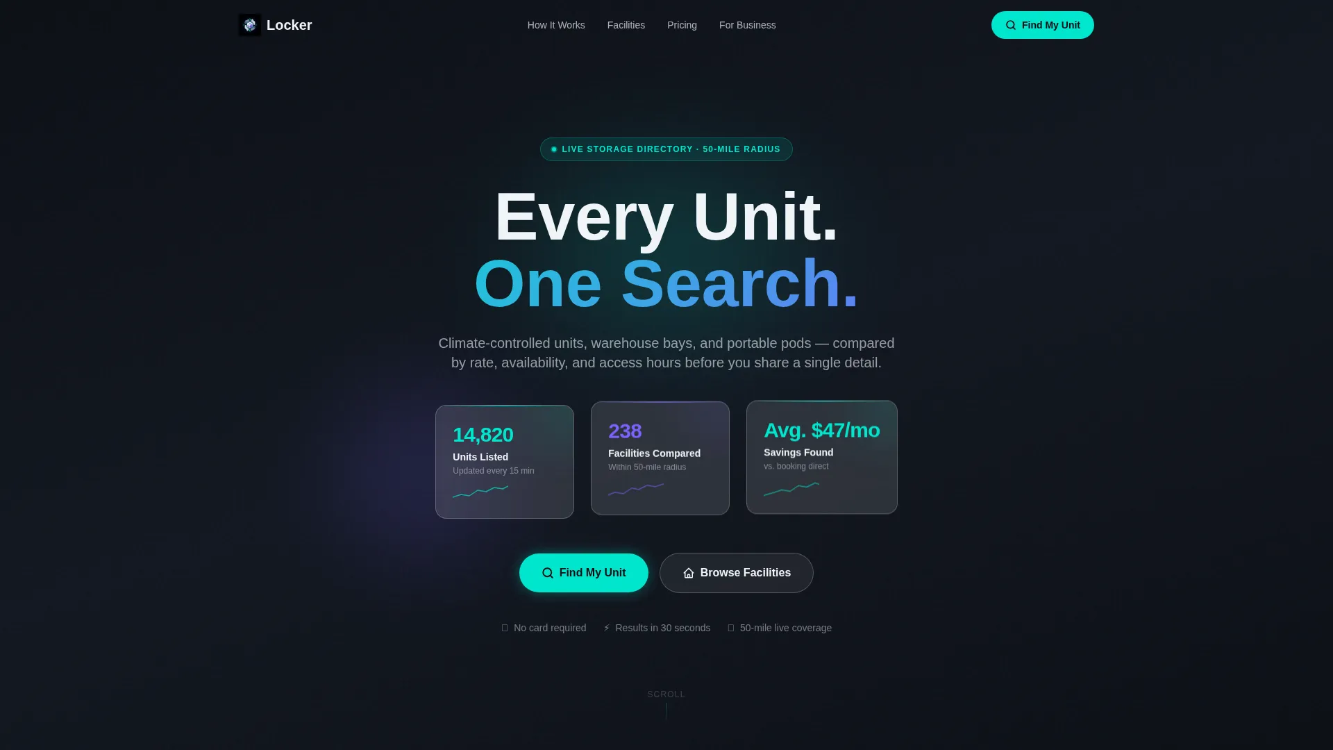 Storage Directory & Listing Landing Page Template