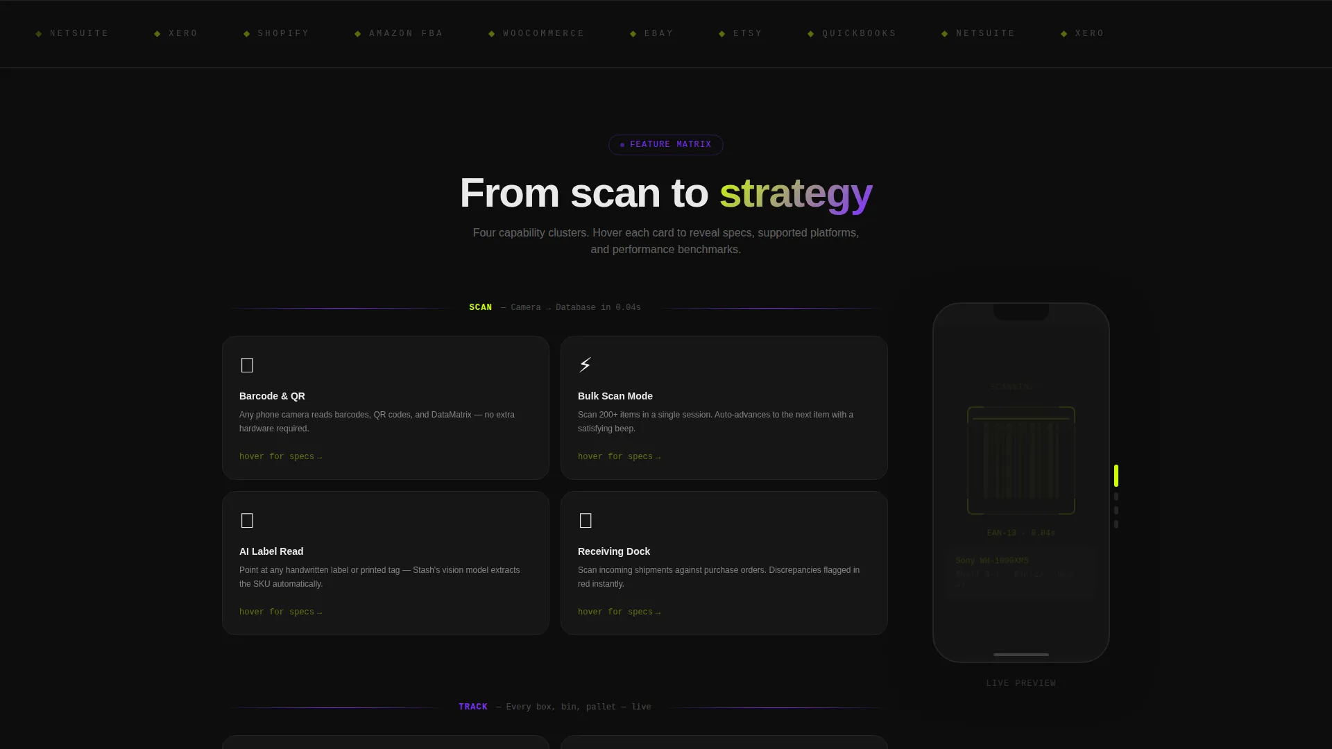 Dynamic Inventory App Landing Page Template