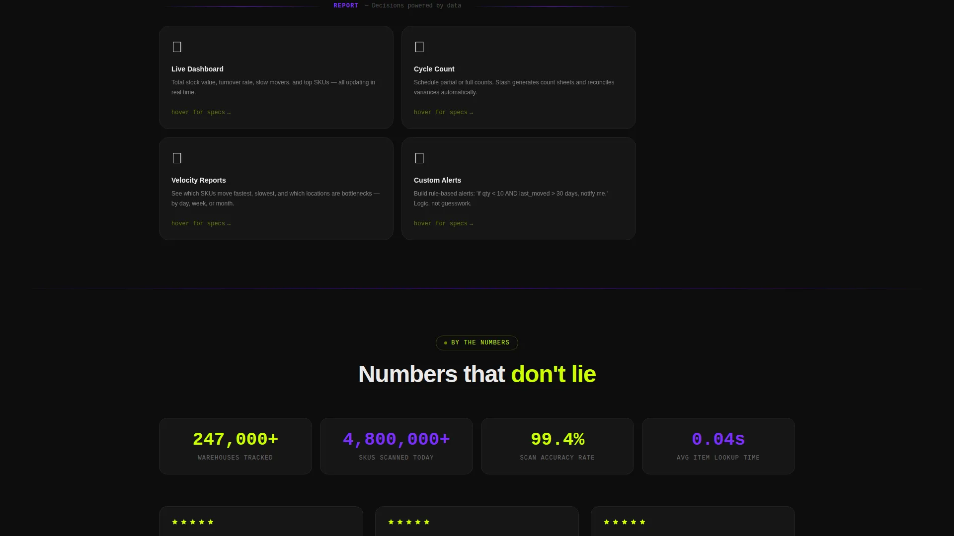 Dynamic Inventory App Landing Page Template