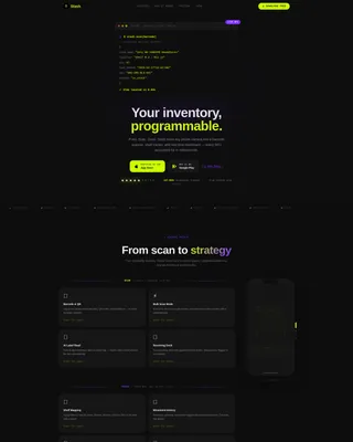 Dynamic Inventory App Landing Page Template