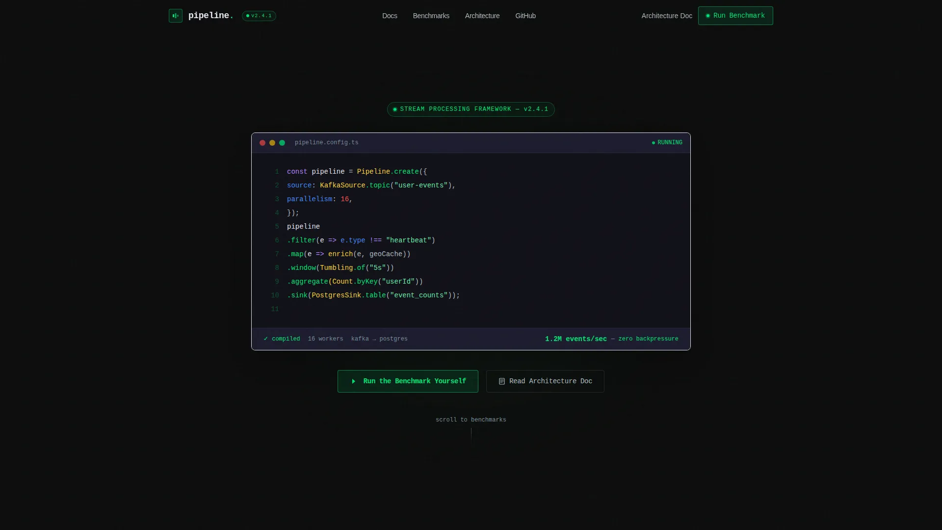 Stream Processing Landing Page Template