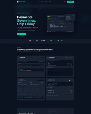 Stripe Documentation Advanced Professional Website Template