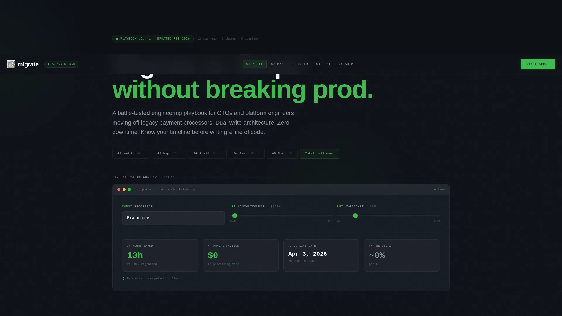 Stripe Documentation Cost Calculator Website Template