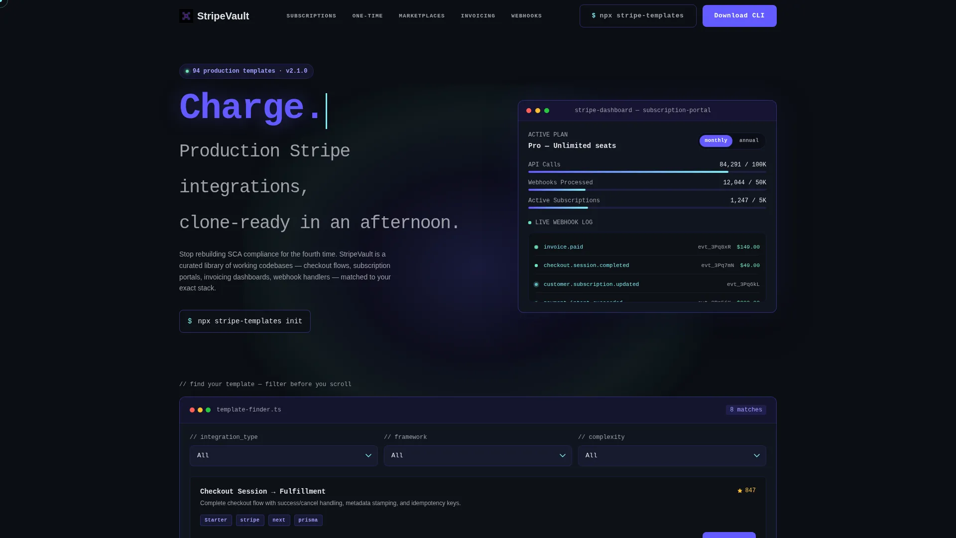 Production-Ready Payment Landing Page Template