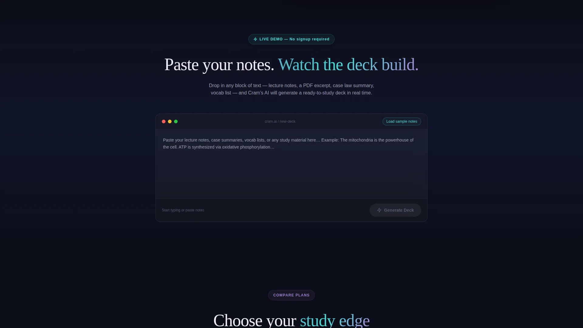 Study Tool Landing Page Template