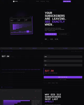 Box Churn Analytics Landing Page Template