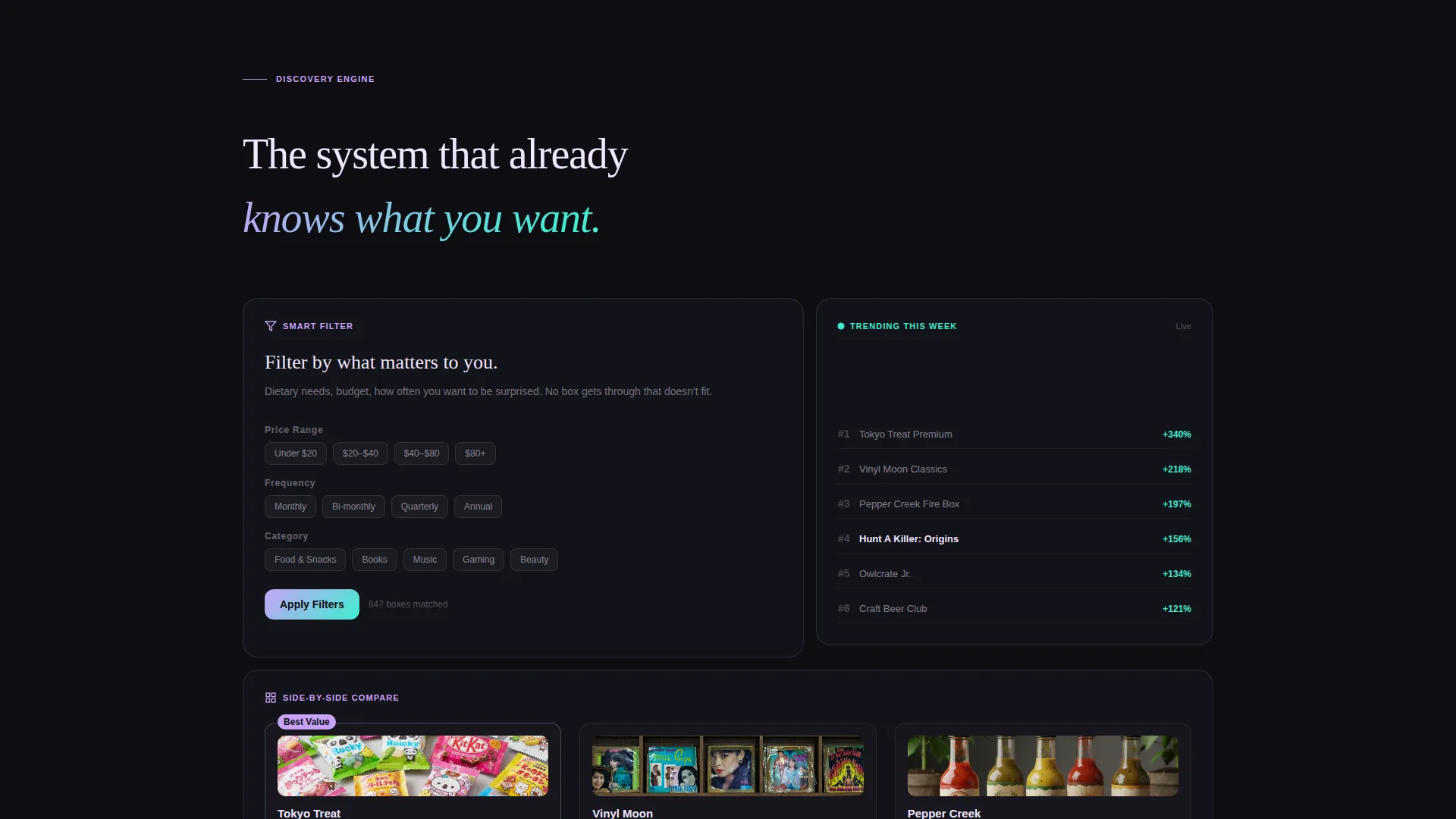 Curated Delivery Landing Page Template