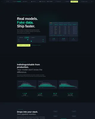 Synthetic Data Platform Landing Page Template