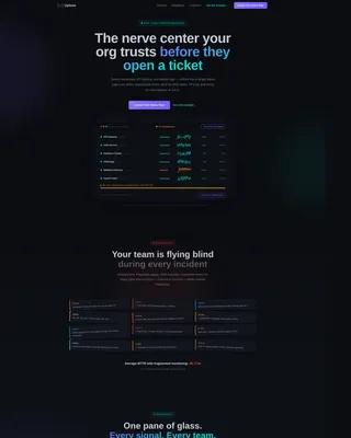 Status Page Landing Page Template for Engineering Teams