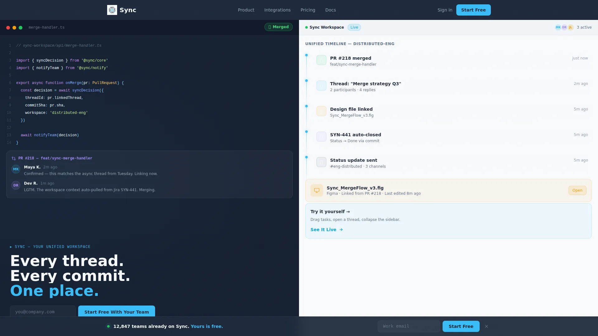 Unified Team Collaboration Landing Page Template