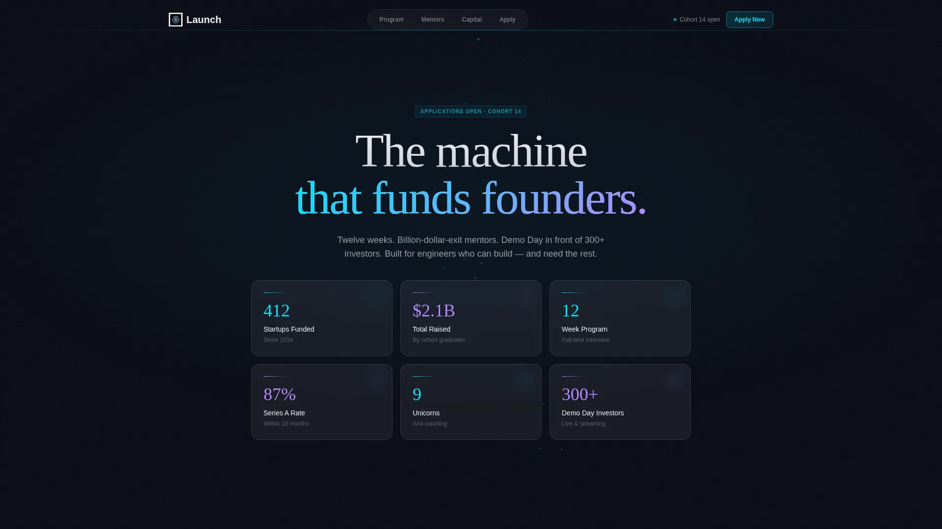 Elite Tech Accelerator Landing Page Template