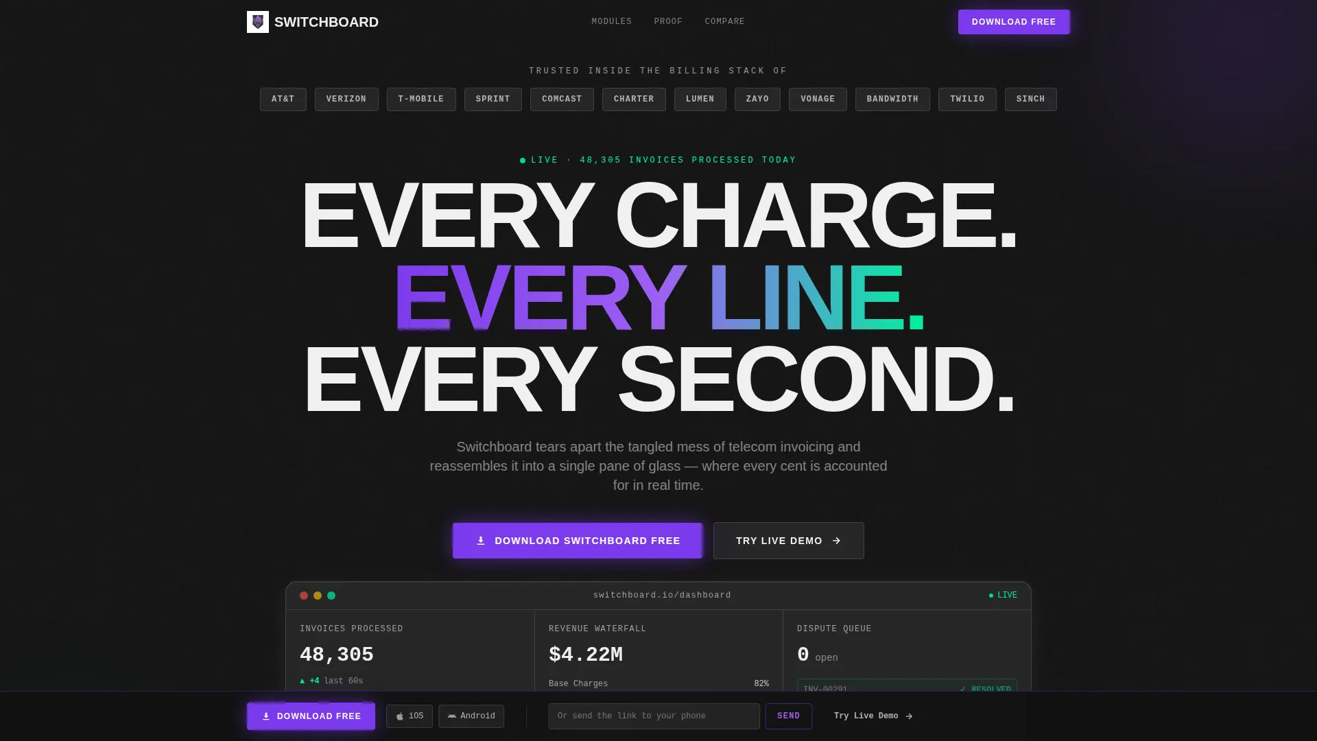 Telecom Billing Landing Page Template
