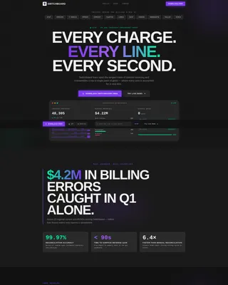 Telecom Billing Landing Page Template