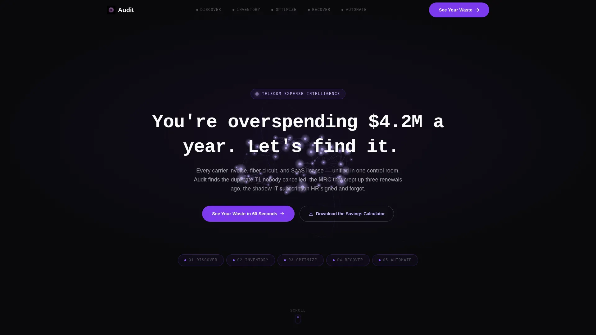 Telecom Expense Management Landing Page Template