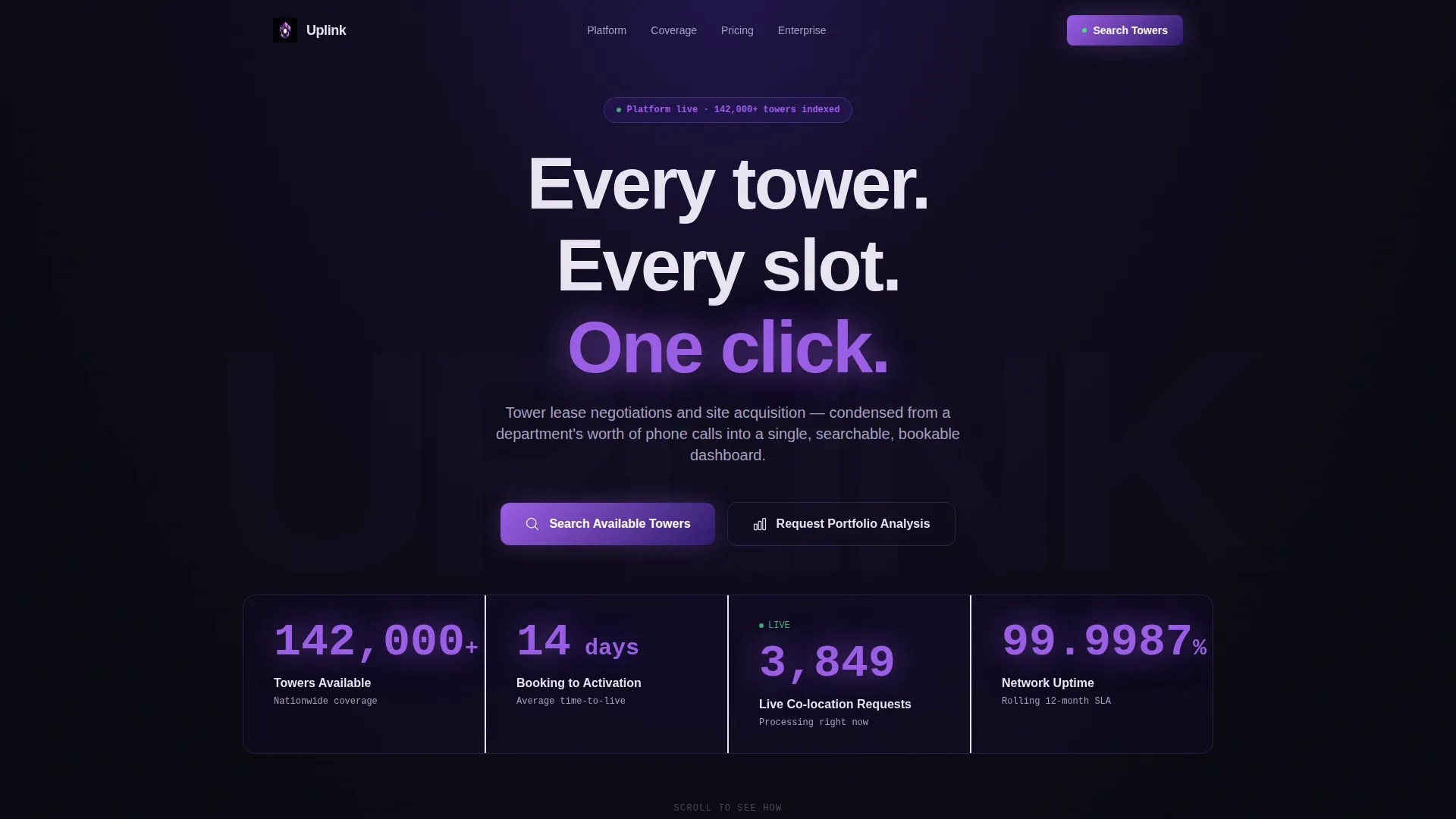 Network Infrastructure Landing Page Template