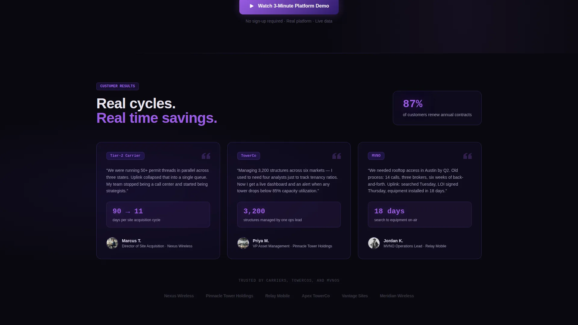 Network Infrastructure Landing Page Template