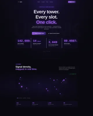 Network Infrastructure Landing Page Template