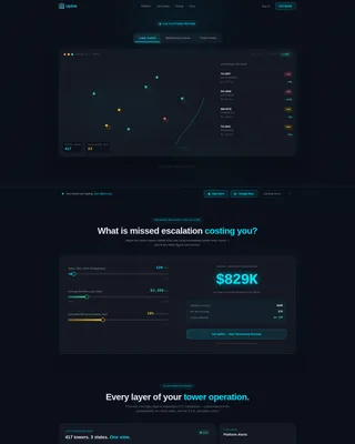 Telecom Tower CRM Landing Page Template
