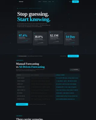 Telecom AI Inventory Forecasting Landing Page Template