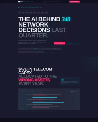 Telecom AI Recommendation Engine Landing Page Template