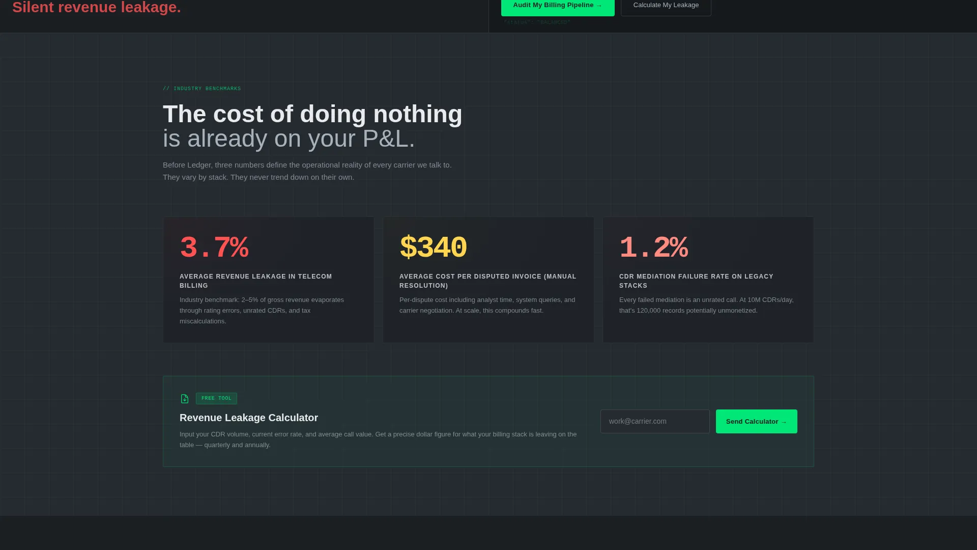 Precision Telecom Billing Landing Page Template